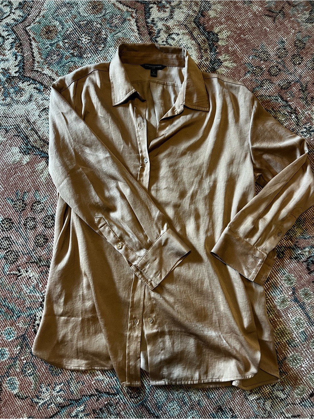 Banana Republic Camel Button-Down Shirt - Picture 2 of 7